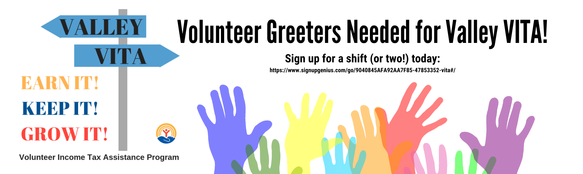 Volunteer Greeters Needed for Valley VITA!